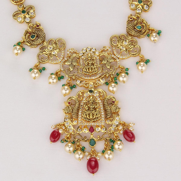 Lakshmi Pachi Short Necklace Set