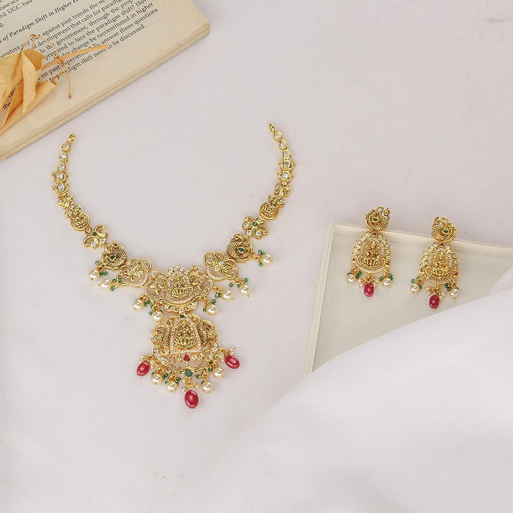 Lakshmi Pakshi Short Necklace Set