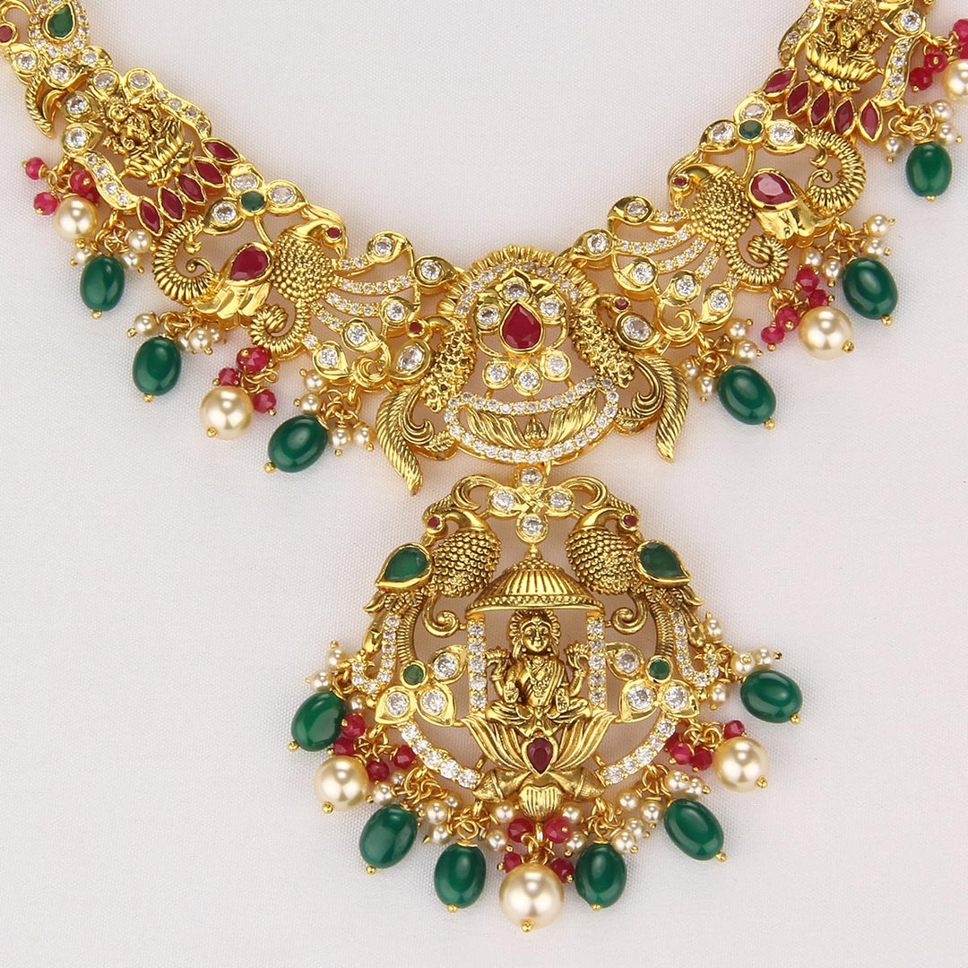 Goddess Lakshmi Short Necklace Set