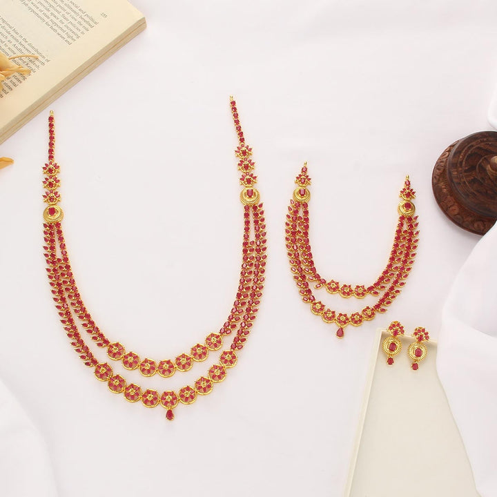 Bridal Charm Long & Short Necklace Set