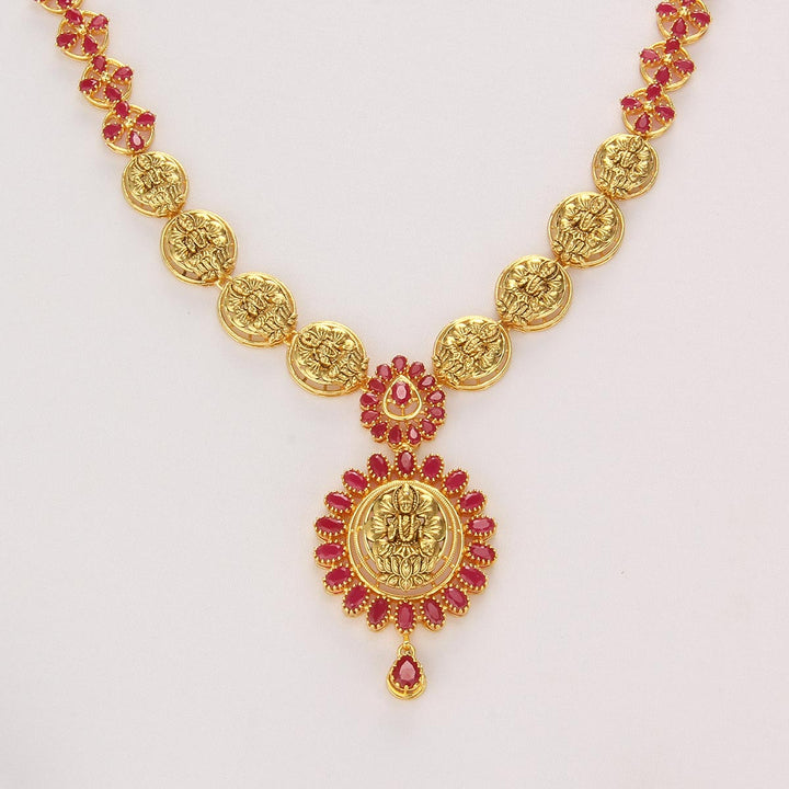 Golden Glow Long & Short Necklace Set
