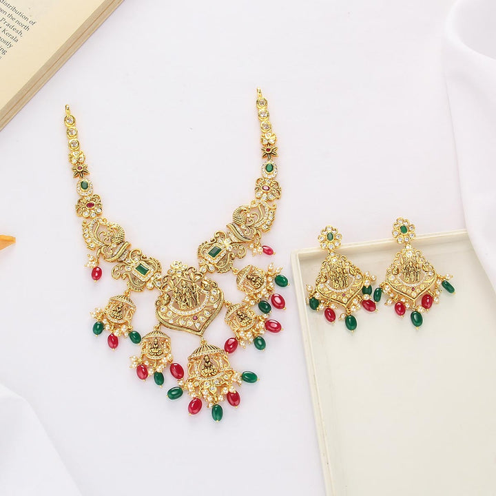 Golden Halo Short Necklace Set