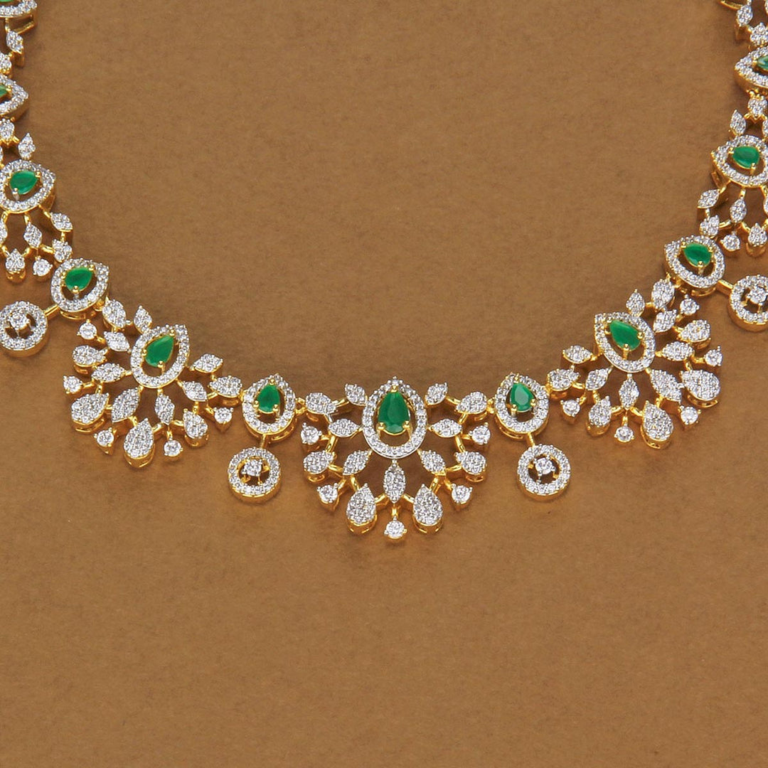 Prisha Diamond Design Short Necklace