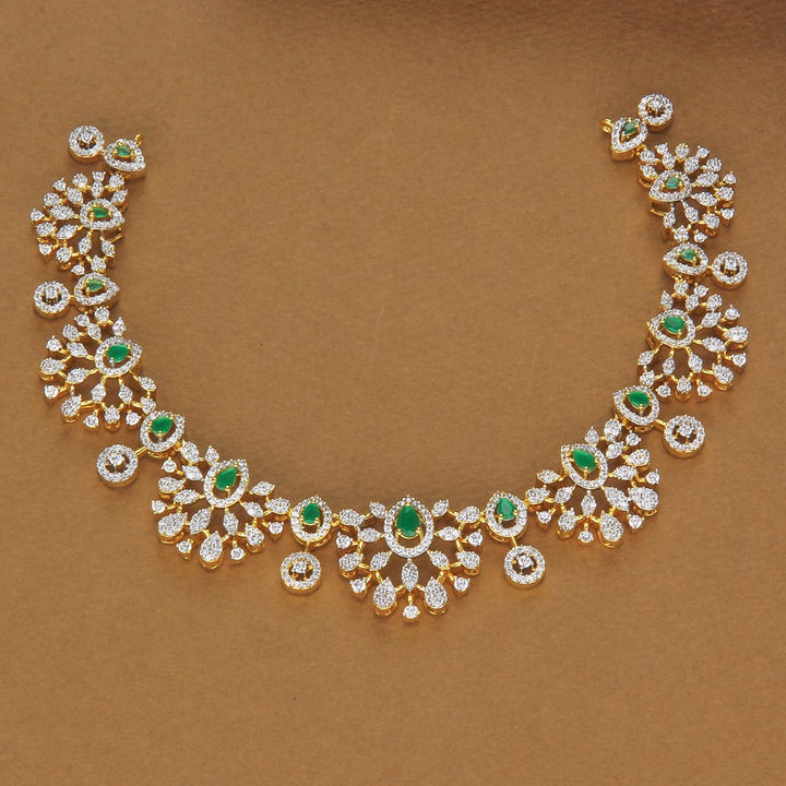 Prisha Diamond Design Short Necklace