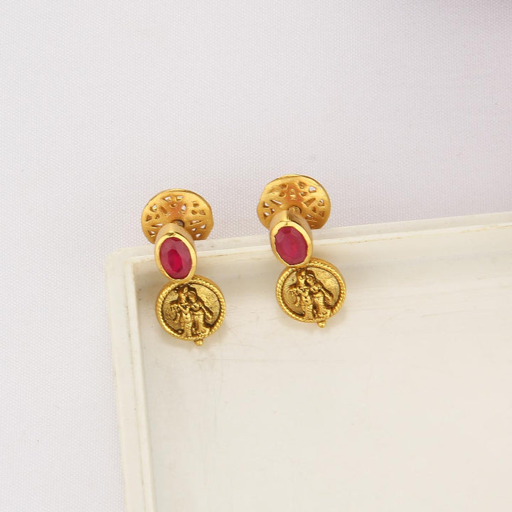 God Radha Krishna Short Necklace Set