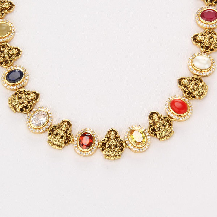 Multi Charm Short Necklace Set