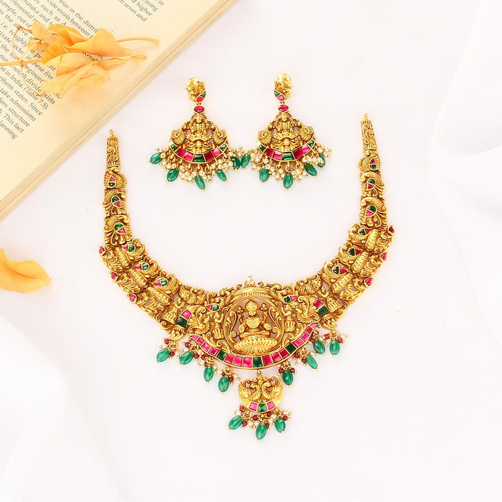 Shloka Nagas Short Necklace Set