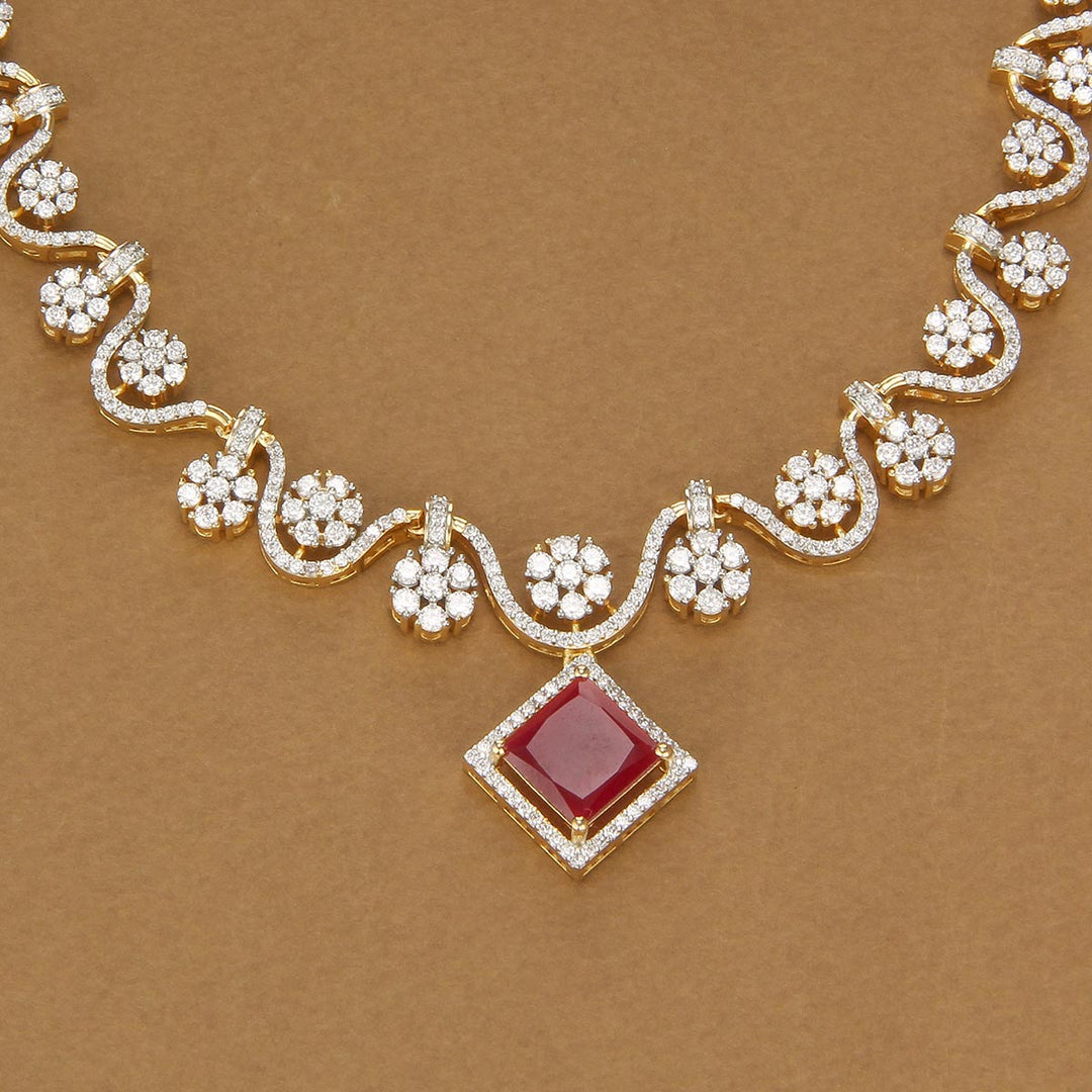Sparkling Avikam Short Necklace Set