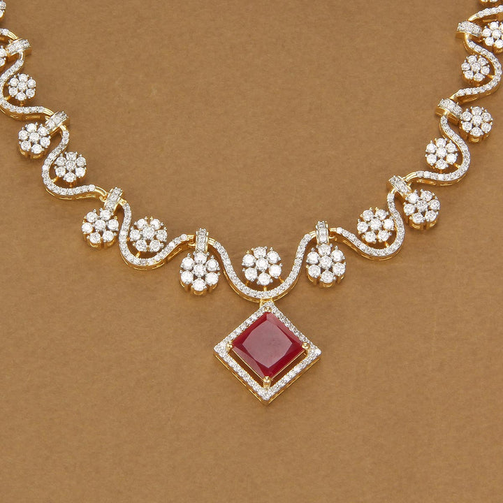 Sparkling Avikam Short Necklace Set
