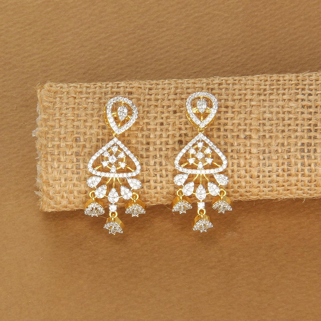 White Spark Short Necklace Set