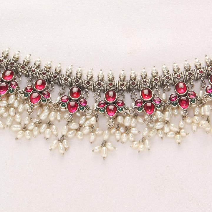 Mystic Oxidised Short Necklace