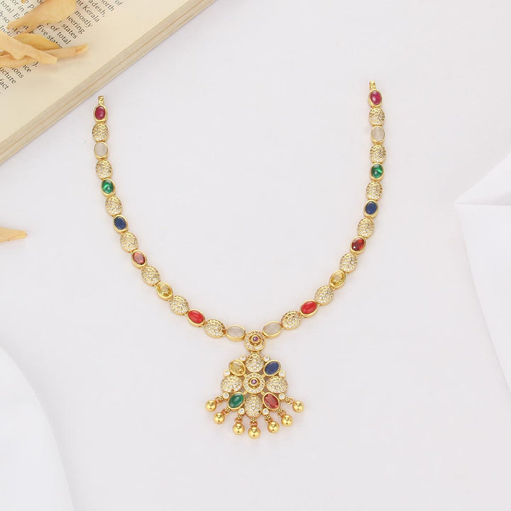 Navarathna Stone Short Necklace