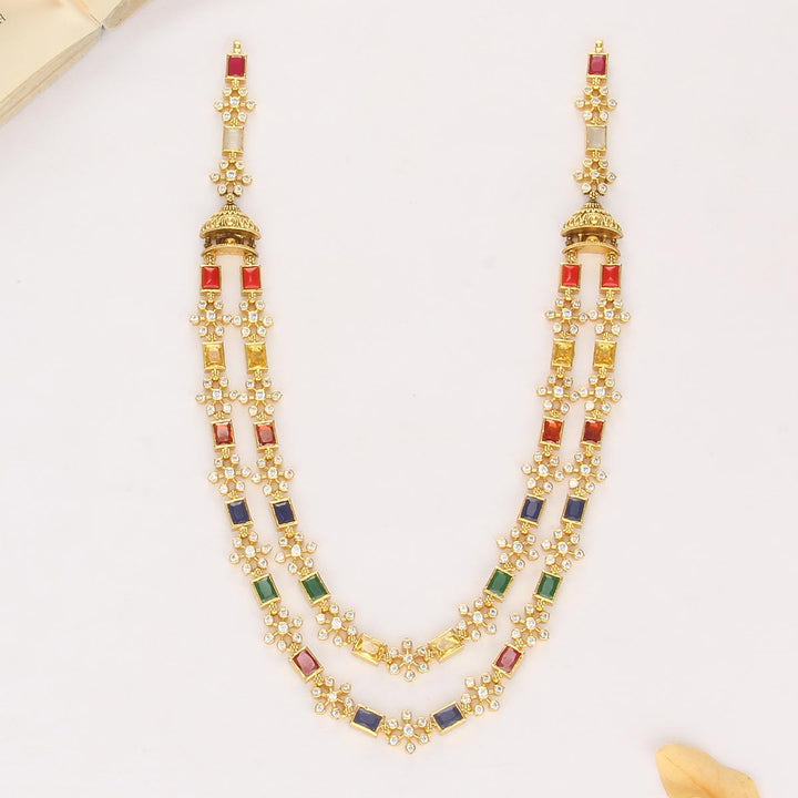 Layer Charm Stone Long Necklace
