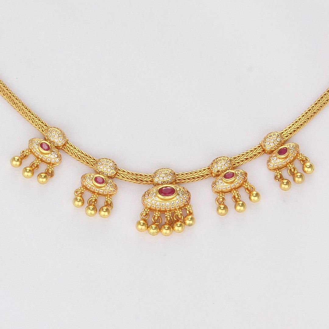 Dazzura Stone Short Necklace