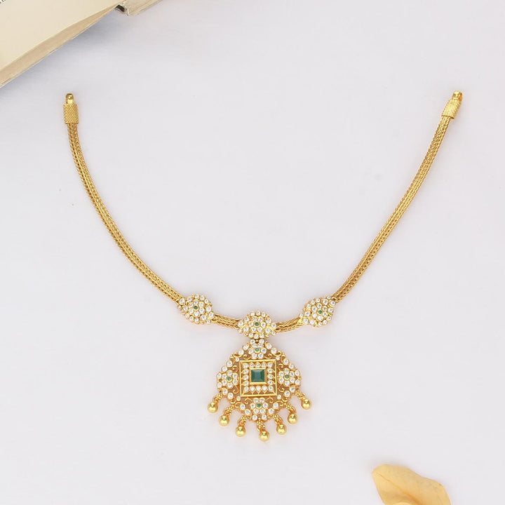 Dhashvitha Stone Short Necklace