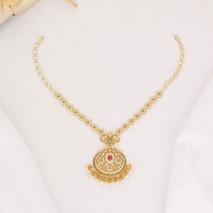 Spark Charm Stone Short Necklace