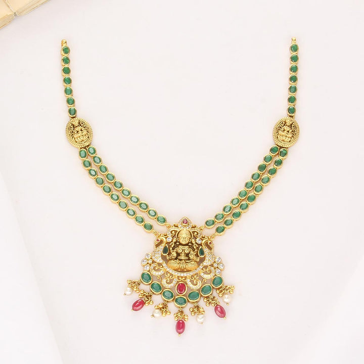 Greenish Charm Nagas Short Necklace