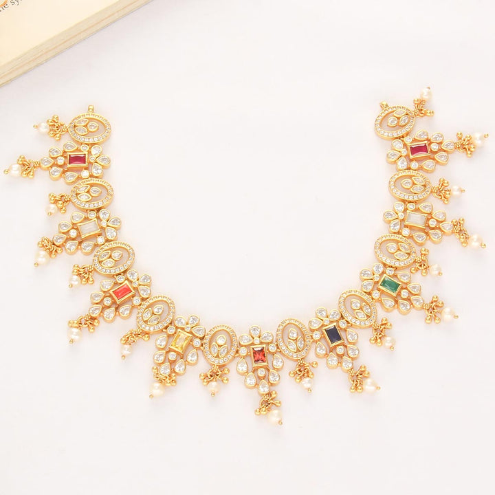 Sri Leena Stone Short Necklace