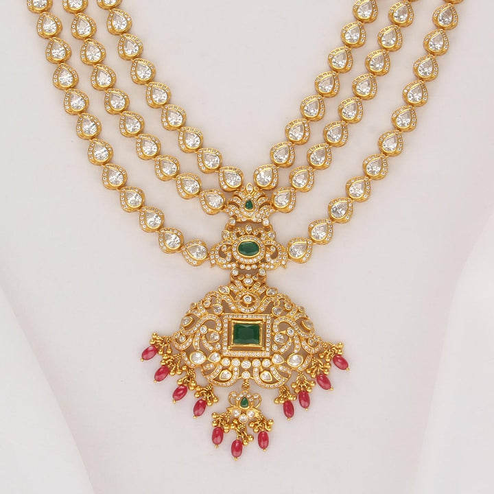 Layer Charm Stone Short Necklace