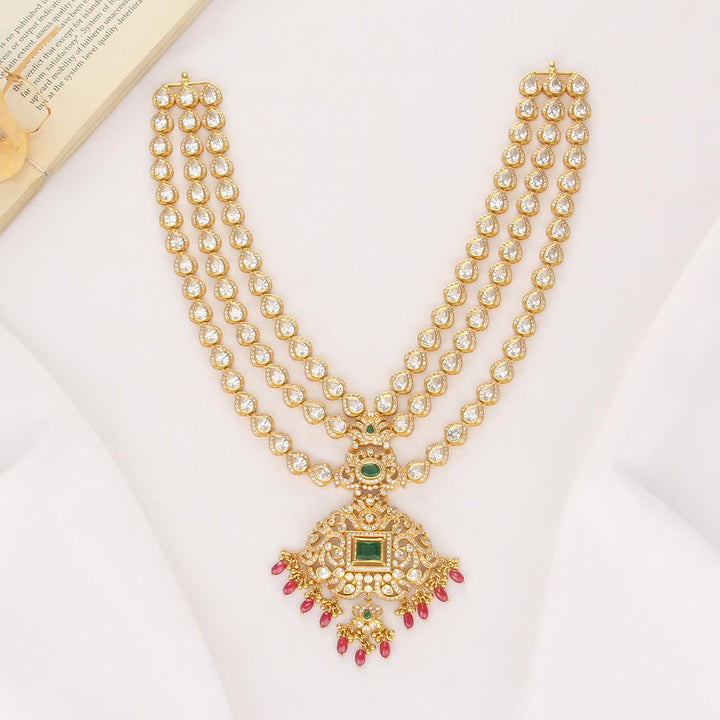 Layer Charm Stone Short Necklace