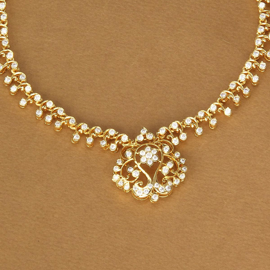 Ellen Diamond Design Short Necklace