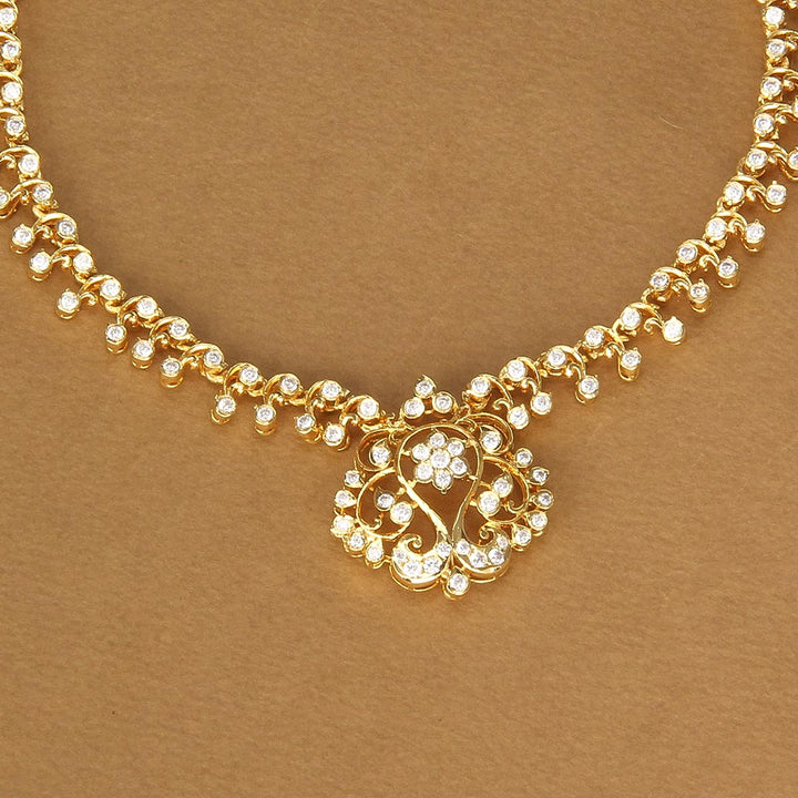 Ellen Diamond Design Short Necklace