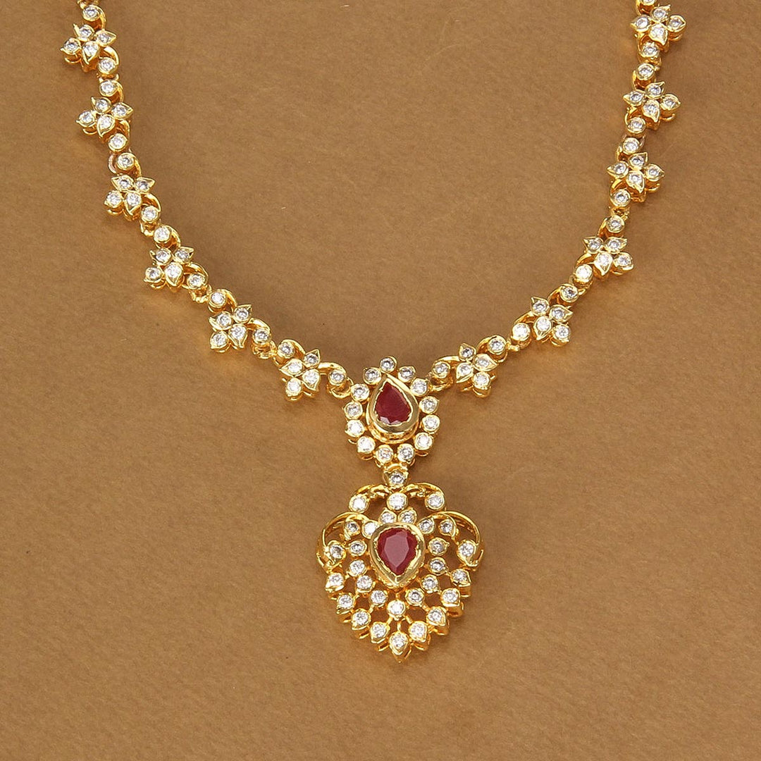 Roshini Diamond Design Short Necklace