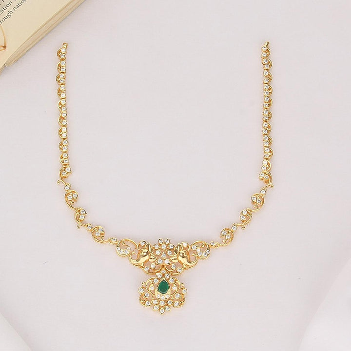 Glitz Diamond Design Short Necklace