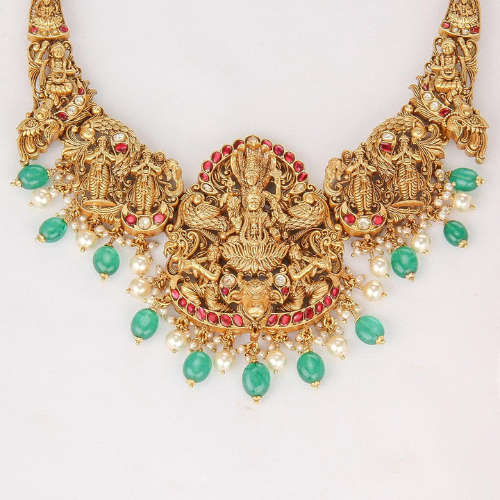 Beautiful Lakshmi Short Necklace