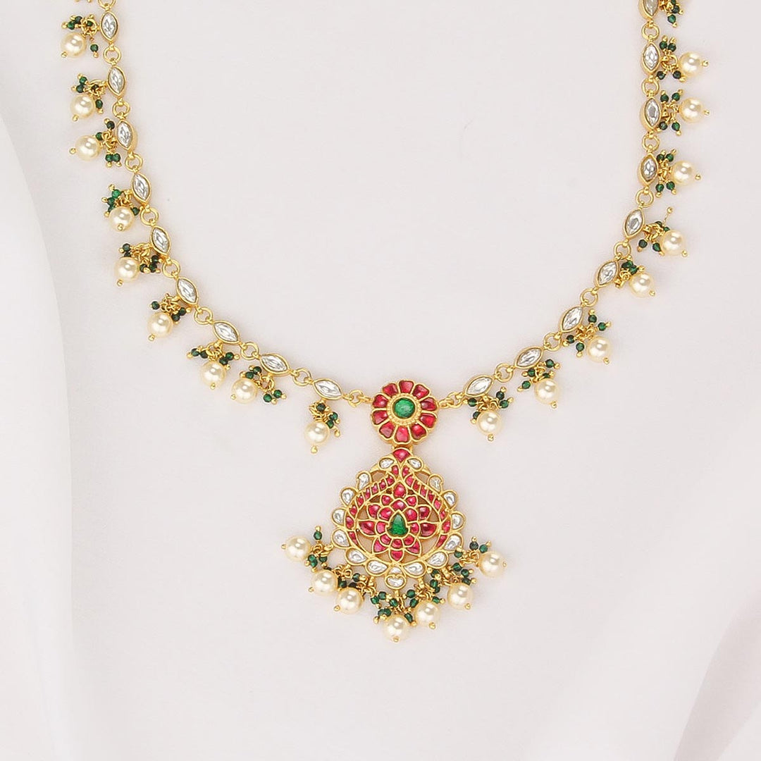 Dhanvikha Kundan Long Necklace