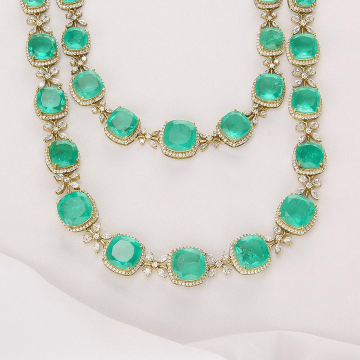 Grandeur Moissanite Long Necklace Set