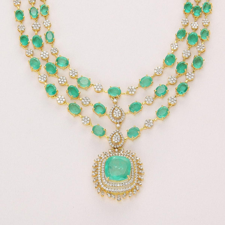 Amazing Moissanite Short Necklace Set