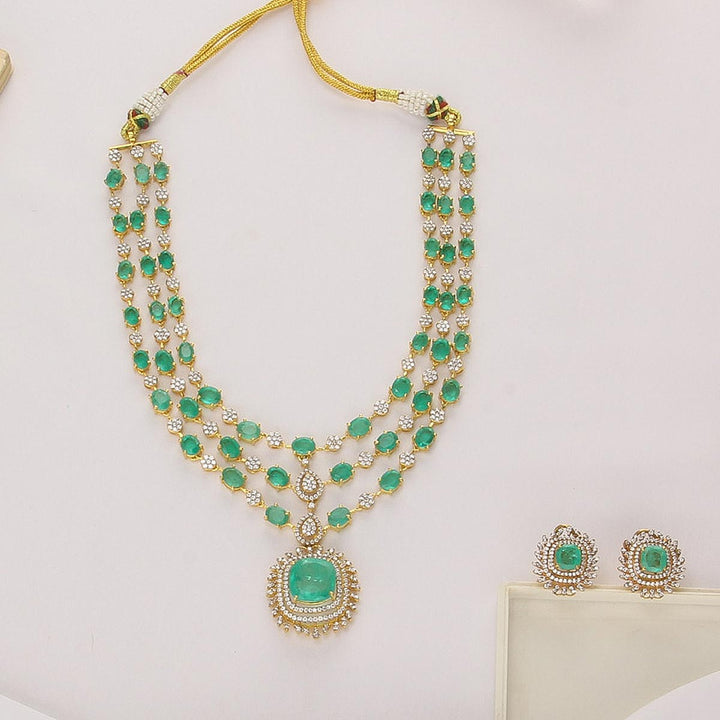 Amazing Moissanite Short Necklace Set