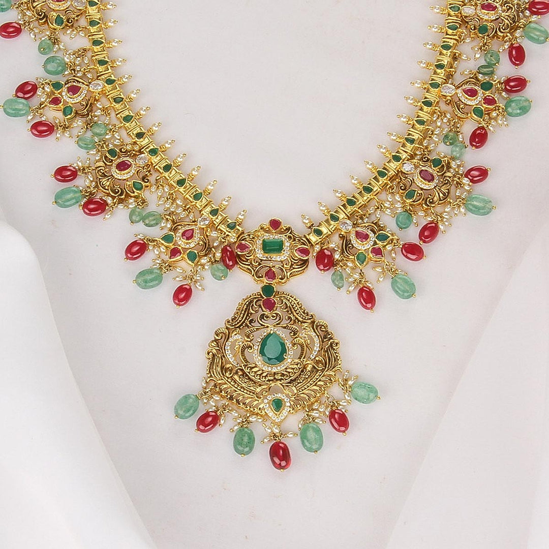 Chic & Trendy Pakshi Long Necklace