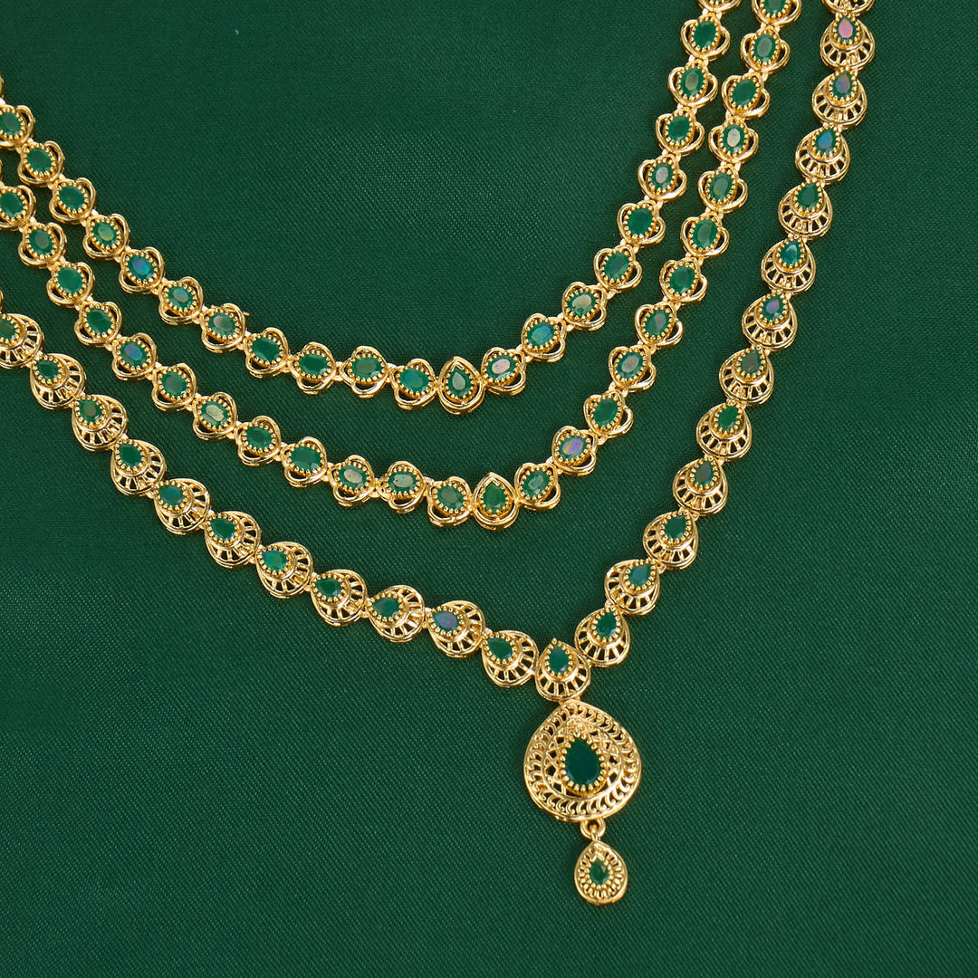 Layer Pakshi Short Necklace Set