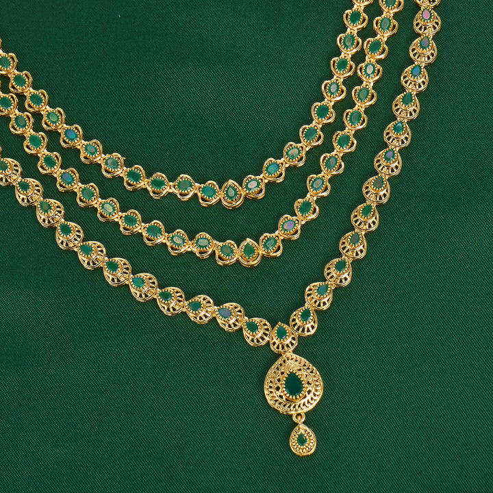 Layer Pakshi Short Necklace Set