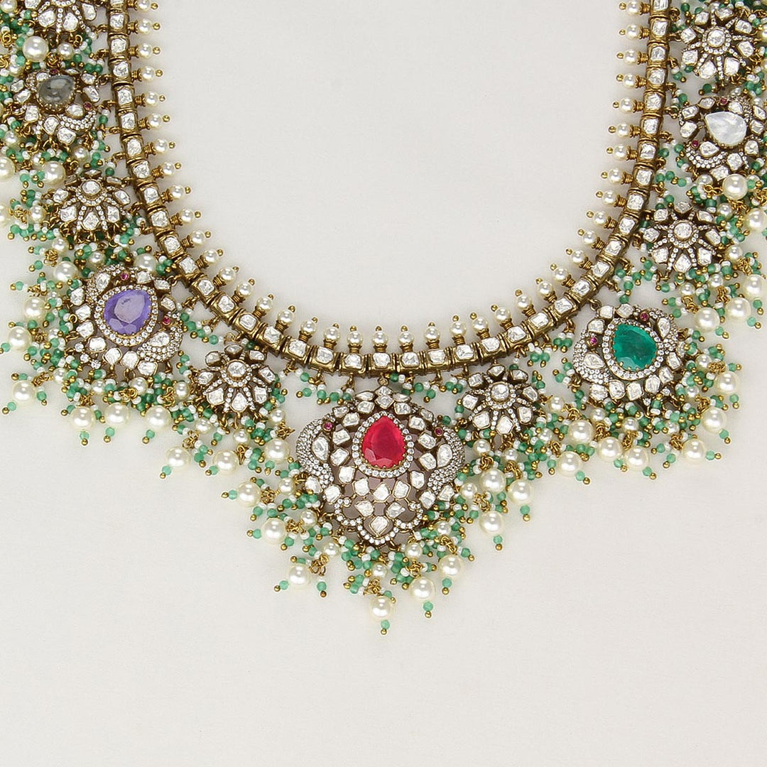 Multi Charm Moissanite Long Necklace