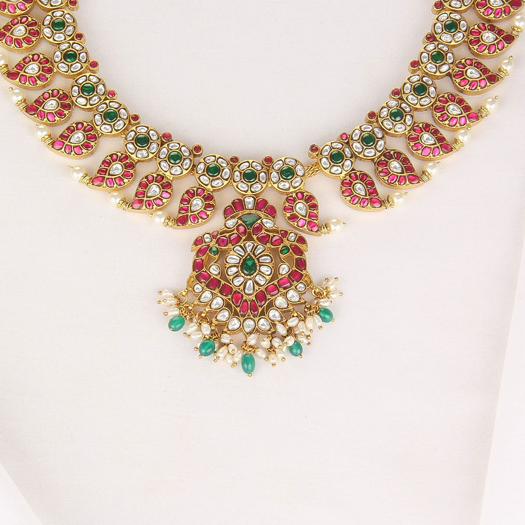 Mango Kundan Short Necklace