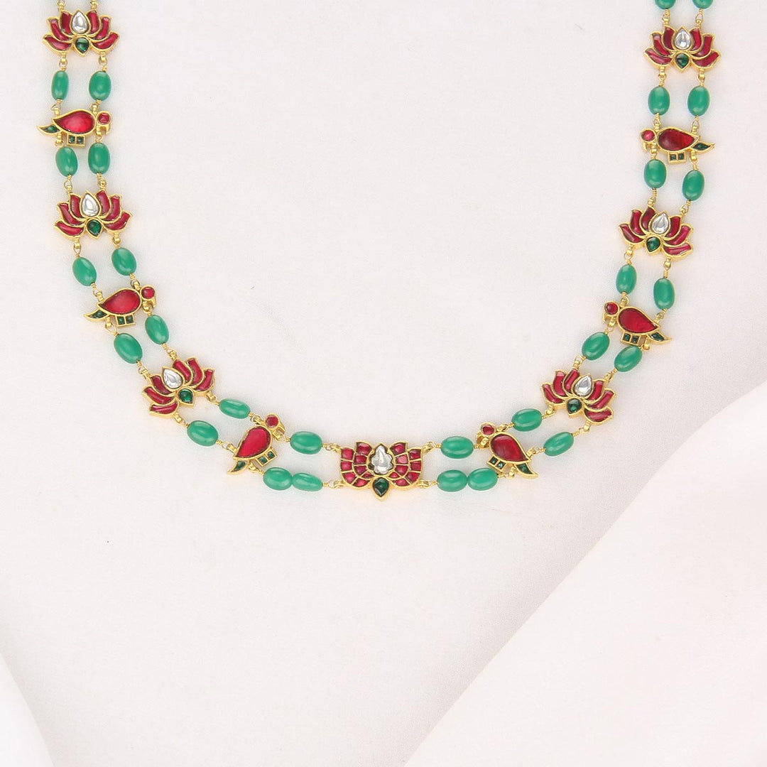 Gorgeous Look Kundan Short Necklace - AMS-102-14393