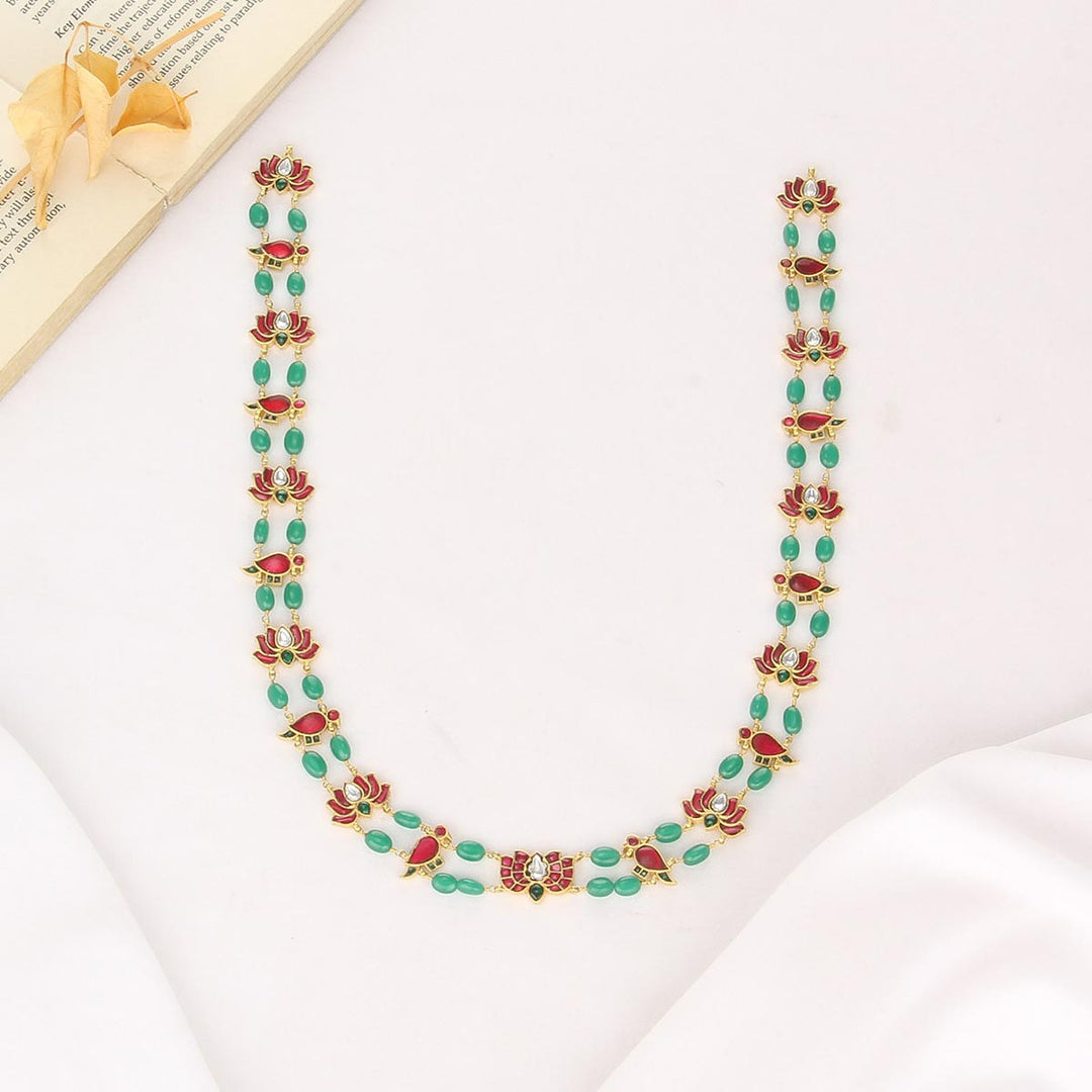 Gorgeous Look Kundan Short Necklace - AMS-102-14393