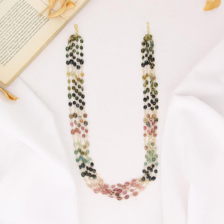 Multi Charm Beads Long Necklace