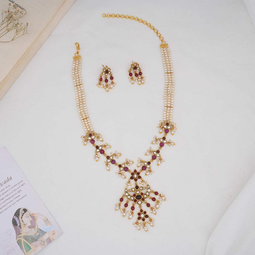Fabulous Long Necklace Set - AMS-102-14508