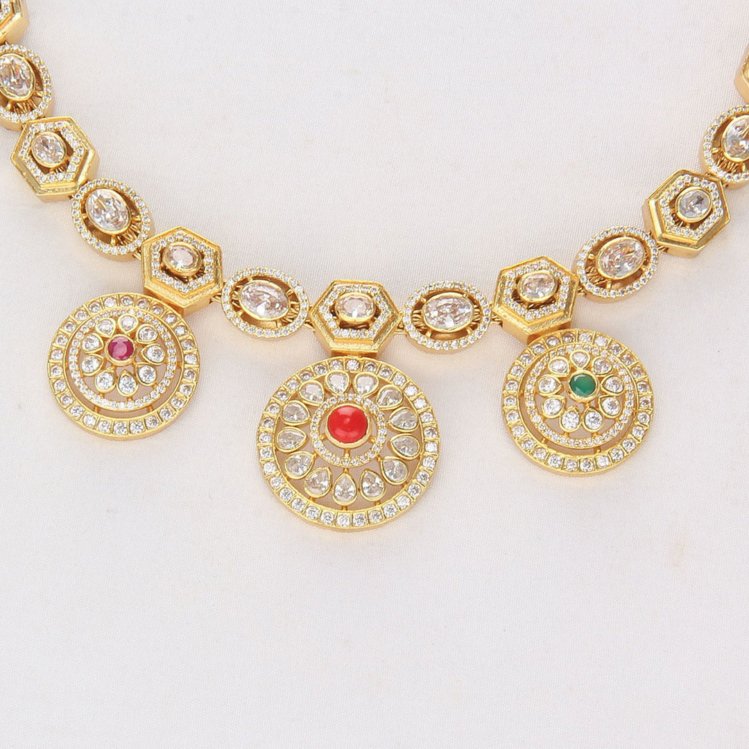 Glittering Short Necklace Set