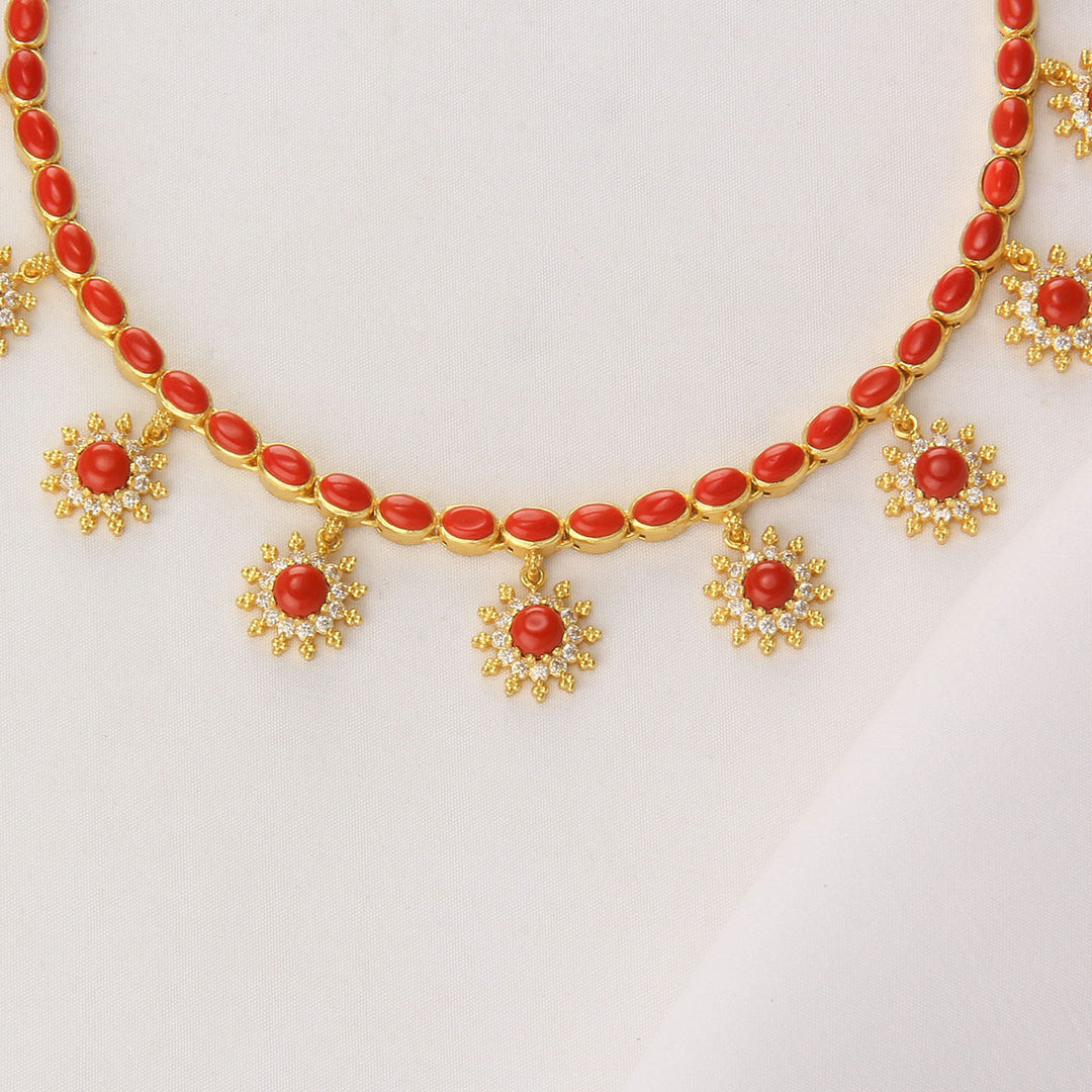 Beautiful Stone Short Necklace