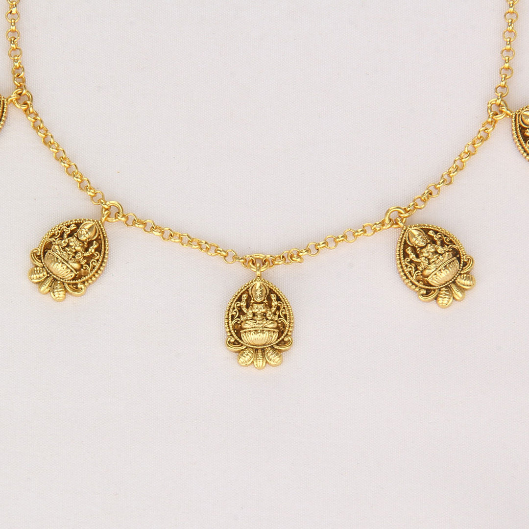 Temple Design Nagas Short Necklace Set