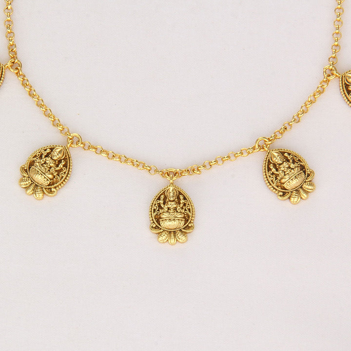 Temple Design Nagas Short Necklace Set