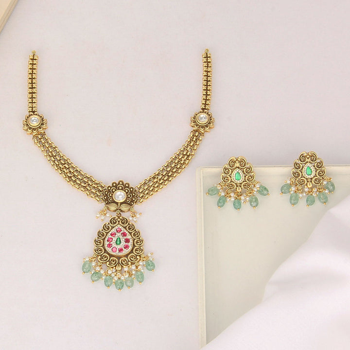 Aadhira Nagas Short Necklace Set