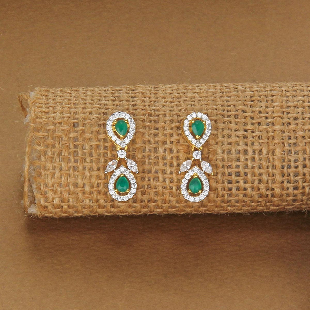 Classy Green Avikam Short Necklace Set