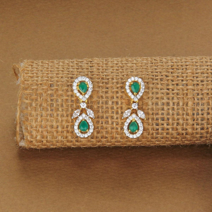 Classy Green Avikam Short Necklace Set