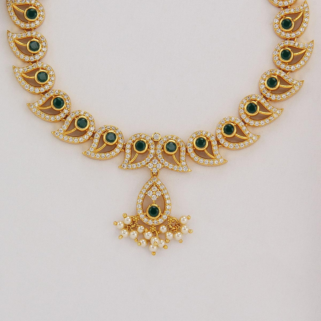 Mango Designed Stone Short Necklace